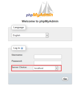phpMyAdmin Home Page